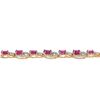 Image 2 : 10.49 ctw Ruby and 1.55 ctw White Sapphire Bracelet
