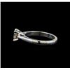 Image 3 : 14KT White Gold 0.95 ctw Oval Cut Fancy Brown Diamond Solitaire Ring