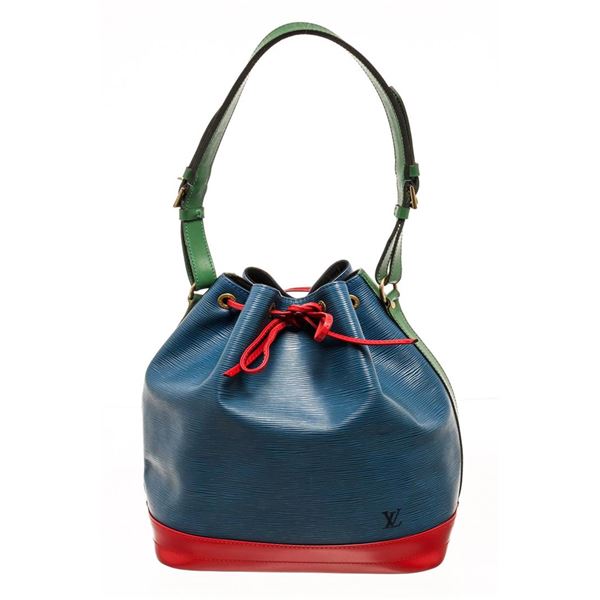 Louis Vuitton Blue Red And Green Epi Leather Noe Shoulder Bag