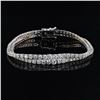 Image 1 : 6.40 ctw Diamond 18K White Gold Tennis Bracelet