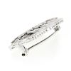 Image 6 : Antique Art Deco 14k White Gold 0.35 ctw Diamond Open Filigree Wide Bar Pin Broo