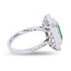 Image 3 : 2.53 ctw Emerald and 0.83 ctw Diamond 18K White and Yellow Gold Ring
