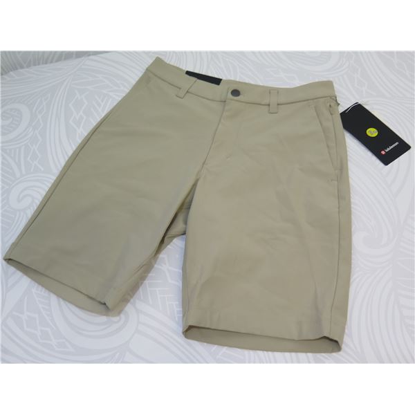 New lululemon Men's Commission Short Classic 9" Warpstream, Beige, Size 28