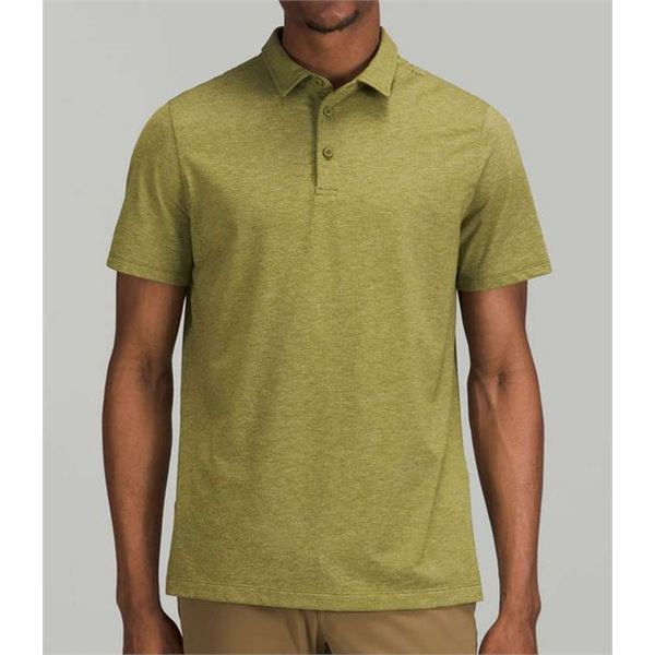 New lululemon Men's Evolution Polo, Heathered Juniper Green, Size Small