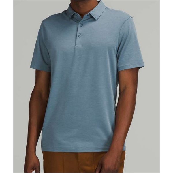 New lululemon Men's Evolution Polo, River Blue, Size Small