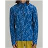 Image 1 : New lululemon Men's Surge Warm Half Zip, Jacquard Chambray, Size Medium