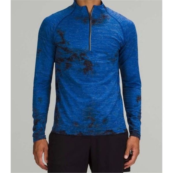 New lululemon Men's Metal Vent Tech 1/2 Zip 2.0, Disconnect Marble Dye, Size XXL