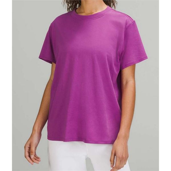 New lululemon Women's All Yours Tee, Vivid Plum, Size 10