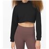 Image 1 : New lululemon Women's All Yours Cropped Hoodie, Black, Size 12