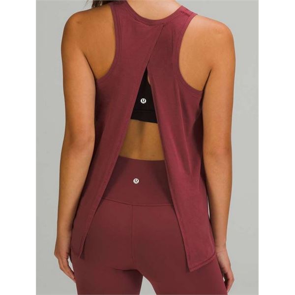 New lululemon Women's All Tied Up Tank, Mulled Wine, Size 4