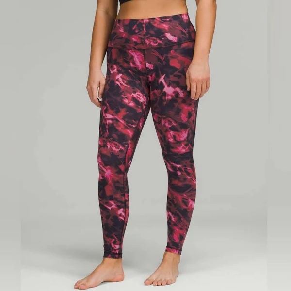 New lululemon Women's Align High Rise Print Pant 28", Multi/Pink, Size 10