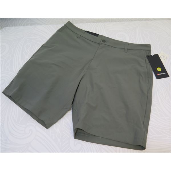 New lululemon Men's Commission Short Classic 9", Grey Sage, Size 36