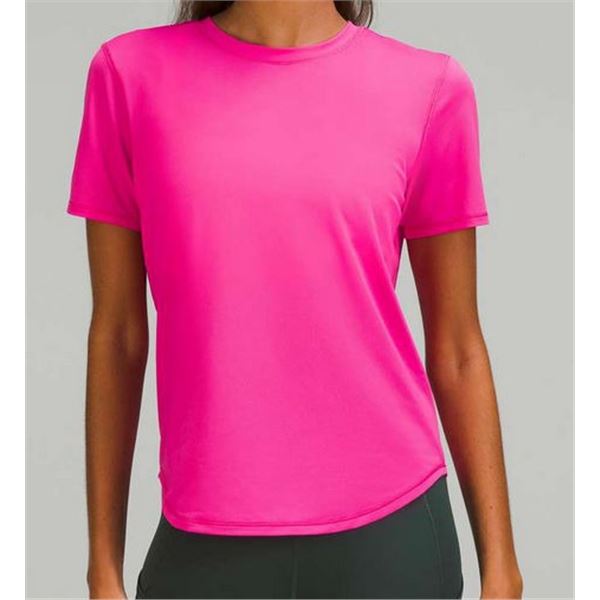 New lululemon Women's High Neck Run and Train Tee, Sonic Pink, Size 10