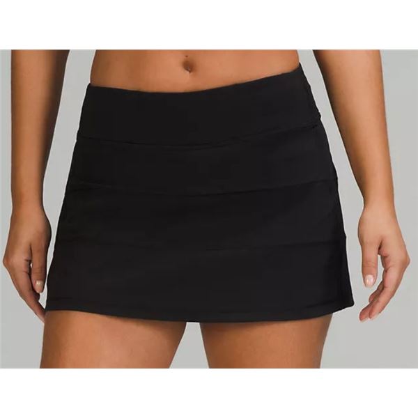 New lululemon Women's Pace Rival Mid-Rise Skirt *Long 15", Black, Size 10