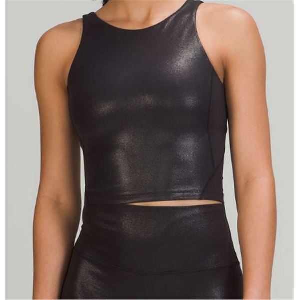 New lululemon Women's Align High-Neck Tank, Shine Black, Size 8