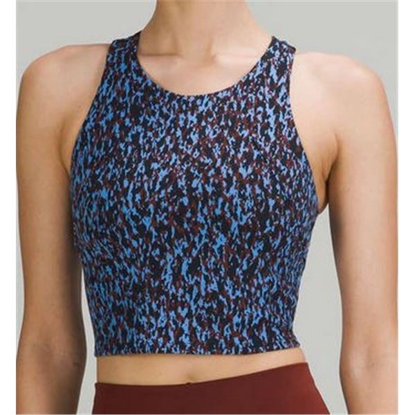 New lululemon Women's Invigorate Train Tank, Blue Nile Multi, Size 8