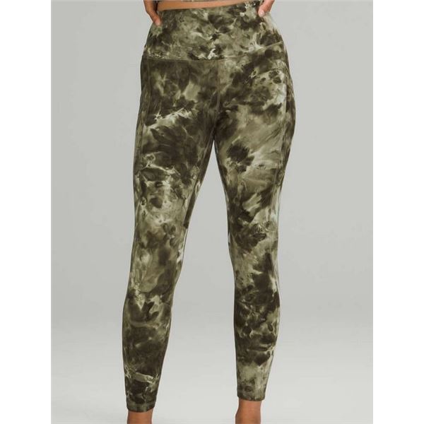 New lululemon Women's Align High Rise Diamond Dye Light Sage Pant 25", Size 8