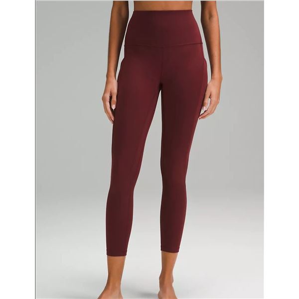 New lululemon LW5DSHS Align Pant 25" w/ Pockets, Pomegranate, Size 4