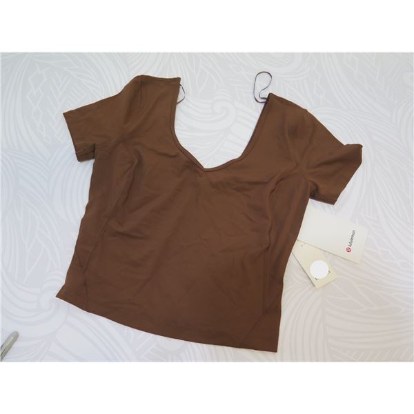 New lululemon Women's Align Tee, Roasted Brown, Size 10