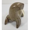 Image 6 : WALRUS BY SIMANEK SAGIATUK - LAKE HARBOUR STONE W/ IVORY TUSKS 