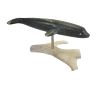 Image 1 : WHALE W/ STAND BY JOE KILOONIK - STONE W/ ANTLER