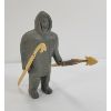 Image 2 : "HUNTER W/ HARPOON & SPEAR" BY UNK - STONE W/ WOOD
