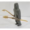Image 5 : "HUNTER W/ HARPOON & SPEAR" BY UNK - STONE W/ WOOD