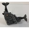 Image 6 : PAIR OF NARWHALS BY SIVUARAPIK - STONE W/ CARIBOU ANTLER