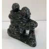Image 2 : "WOMAN W/ BABY W/ FISH & ULU" BY ISA(AISA) AUPALUKTUK - STONE IVORY 