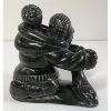 Image 6 : "WOMAN W/ BABY W/ FISH & ULU" BY ISA(AISA) AUPALUKTUK - STONE IVORY 