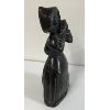 Image 4 : STONE CARVED GIRL W/ HOOD - SIGNED(?)