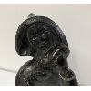Image 7 : STONE CARVED GIRL W/ HOOD - SIGNED(?)