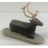 Image 4 : "RESTING CARIBOU ON BASE" BY NOEL AVADLUK - STONE & BONE