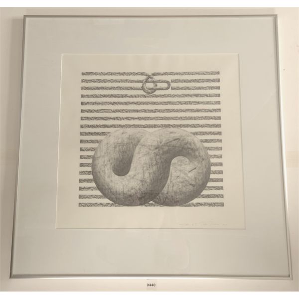 "TRANSMITTER #7" BY P. DEACON - FRAMED LITHOGRAPH 