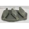 Image 3 : THREE SEALS ON AN ICE FLOE - GREEN STONE