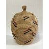 Image 4 : HAND WOVEN GRASS BASKET W/ LID