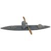 Image 1 : "KAYAK & KAYAKER" BY ANDY KAKIK - STONE W/ WOOD
