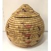 Image 2 : HAND WOVEN BIRD PATTERN GRASS BASKET W/ LID 