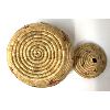 Image 6 : HAND WOVEN BIRD PATTERN GRASS BASKET W/ LID 