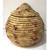 Image 7 : HAND WOVEN BIRD PATTERN GRASS BASKET W/ LID 