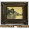 BOTLEY VILLAGE LANDSCAPE BY UNKNOWN ARTIST - FRAMED WATERCOLOUR ON PAPER - HAMPSHIRE, ENGLAND
