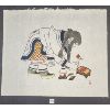 Image 1 : "WOMAN RENDERING SEAL FAT" BY KANANGINAK POOTOOGOOK - STONECUT & STENCIL - DORSET 1987