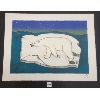 Image 1 : "BEAR ON ICE FLOE" BY NAPACHIE POOTOOGOOK - LITHOGRAPH - DORSET 2000