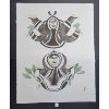 Image 1 : "GATHERING SPRING PLANTS" BY EEGYVUDLUK POOTOOGOOK - STONECUT & STENCIL - DORSET 1966