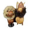 Image 1 : LOT OF 2 - TEAK WOOD VIKING & TROLL FIGURINES