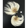 Image 2 : LOT OF 2 - YU'PIK DANCE FANS - BASKETRY & CARIBOU/ REINDEER FUR