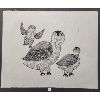 Image 1 : "THREE OWLS" BYANGOTIGALOOK TEEVEE - STONECUT - DORSET 1963