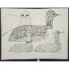 Image 1 : "OWL AND LOONS" BY NIKOTAI MILLS - INK - DORSET 2000