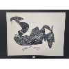 Image 1 : "LOONS FISHING" BY MAYOREAK ASHOONA - INK - DORSET 1989/90