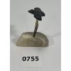 Image 4 : BIRD ON A BASE - BONE W/ STONE